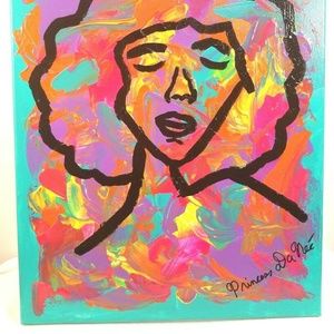 Princess DaNee' Wall Art - Original Abstract Neon Painting 16 X 20 Canvas Princess DaNee' Wall Art - Original Abstract Neon Painting 16 X 20 Canvas